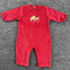 Vintage Pooh Classics Baby Infant Romper Jumper OnePiece Embroidered Size 0-3 mo